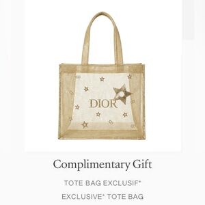Dior Metallic Gold Mesh Tote with Star Motif